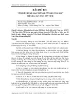 BÀI DỰ THI TÌM HIỂU LUẬT GIAO THÔNG ĐƯỜNG BỘ