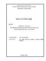Nghiên cứu và đề xuất giải pháp hỗ trợ tài chính trong hoạt động ươm tạo doanh nghiệp khoa học và công nghệ