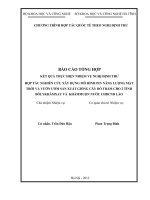 Hợp tác nghiên cứu xây dựng mô hình pin năng lượng mặt trời và vườn ươm sản xuất giống cây Dó trầm cho 2 tỉnh Bolykhămxay và Khămmuộn nước CHDCNC Lào