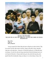 bÀI DỰ THI TÌM HIỂU“BÁC HỒ VỚI CÁC DÂN TỘC THIỂU SỐ - CÁC DÂN TỘC THIỂU SỐ VỚI BÁCHỒ KÍNH YÊU