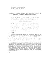 ỨNG DỤNG PHƯƠNG PHÁP DẠY HỌC DỰA TR ÊN DỰ ÁN (PBL)VÀO ĐÀO TẠO TRỰC TUYẾN (E-LEARNING)