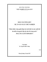 Hoàn thiện công nghệ thuộc da sinh thái và sản xuất thử da mềm từ nguyên liệu da trâu bò trong nước