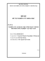 Nghiên cứu áp dụng việc tính toán Chỉ số đổi mới công nghiệp tại Việt Nam