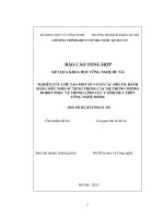 Nghiên cứu chế tạo một số vi cơ cấu (mô tơ, bánh răng siêu nhỏ) sử dụng trong các hệ thống Micro Robot phục vụ trong lĩnh vực Y sinh dựa trên công nghệ MEMS