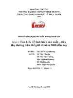 tìm hiểu về tình hình sản xuất – tiêu thụ đường trên thế giới từ năm 2008 đến nay