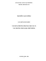vận dụng phương pháp dạy học dự án vào trường trung học phổ thông