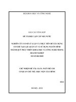 Nghiên cứu cơ sở lý luận và thực tiễn để xây dựng cơ chế tạo lập, quản lý và sử dụng nguồn hình thành quỹ phát triển khoa học và công nghệ trong doanh nghiệp