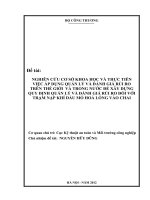 Nghiên cứu cơ sở khoa học và thực tiễn việc áp dụng quản lý và đánh giá rủi ro trên thế giới và trong nước để xây dựng quy định quản lý và đánh giá rủi ro đối với trạm nạp khí dầu mỏ hoá lỏng vào chai