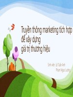 Truyền thông marketing tích hợp để xây dựng giá trị thương hiệu