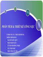 Tiểu luận quản trị nguồn nhân lực Đề tài Phân tích và thiết kế công việc