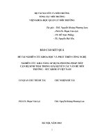 Nghiên cứu khả năng áp dụng phương pháp tiếp cận hệ sinh thái trong giải quyết các vấn đề môi trường-sức khoẻ ở Việt Nam