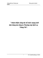 khóa luận công tác tổ chức mạng lưới bán hàng