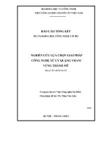 Nghiên cứu lựa chọn giải pháp công nghệ xử lý quặng urani vùng Thành Mỹ