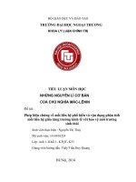 Phép biện chứng về mối liên hệ phổ biến và vận dụng phân tích mối liên hệ giữa tăng trưởng kinh tế với bảo vệ môi trường sinh thái