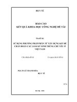 Sử dụng phương pháp phân tử xây dựng kít để chuẩn đoán các loài ký sinh trùng chủ yếu ở Việt Nam