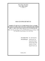 Nghiên cứu đề xuất các biện pháp nâng cao hiệu quả quản lý hoá chất sản xuất kinh doanh có điều kiện và hoá chất hạn chế sản xuất kinh doanh
