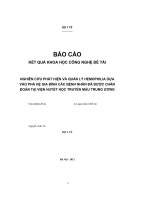 Nghiên cứu phát hiện và quản lý Hemophilia dựa vào phả hệ gia đình các bệnh nhân đã được chẩn đoán tại Viện Huyết học-Truyền máu TW
