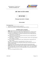 đề thi tuyển sinh đại học FPT