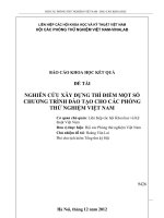 Nghiên cứu xây dựng thí điểm một số chương trình đào tạo cho các phòng thử nghiệm ở Việt Nam