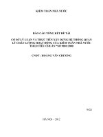 Cơ sở lý luận và thực tiễn xây dựng hệ thống quản lý chất lượng hoạt động của Kiểm toán Nhà nước theo tiêu chuẩn ISO 9001-2000