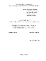 Nghiên cứu phương pháp dự báo biên triều cho các cửa sông