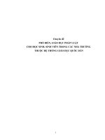chuyên đề phổ biến giáo dục pháp luật cho học sinh sinh viên trong các nhà trường thuộc hệ giáo dục quốc dân