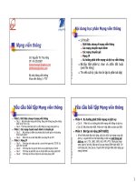 bài giảng mạng viễn thông học viện bưu chính viễn thông