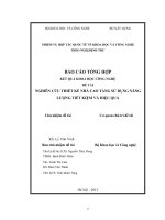 Nghiên cứu thiết kế nhà cao tầng sử dụng năng lượng tiết kiệm và hiệu quả