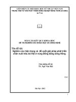 Nghiên cứu hiện trạng và đề xuất giải pháp phát triển chăn nuôi trâu bò thịt vùng Đồng bằng sông Hồng