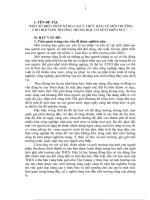 skkn MỘT SỐ BIỆN PHÁP NÂNG CAO Ý THỨC BẢO VỆ MÔI TRƯỜNG CHO ĐỘI VIÊN TRƯỜNG TRUNG HỌC CƠ SỞ Ở MIỀN NÚI