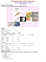 đề thi olympic tiếng anh lớp 3