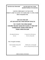 Xử lý nước thải công nghiệp chế biến tinh bột khoai mỳ và quản lý tổng hợp ô nhiễm nước trong vùng kinh tế trọng điểm phía Nam