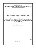 Nghiên cứu lý thuyết và phương pháp luận xây dựng CSDL theo mô hình Data Ware House và Metadata