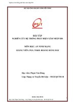 Nghiên cứu hệ thống phát hiện xâm nhập IDS