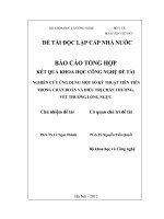 Nghiên cứu ứng dụng một số kỹ thuật tiên tiến trong chẩn đoán và điều trị chấn thương, vết thương lồng ngực