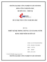 ĐỒ ÁN CHƯNG CẤT ETANOLNƯỚC