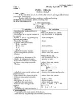 giáo án tiếng anh lets learn lớp 3