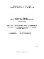 Phát triển dòng nơtron phin lọc trên kênh ngang số 2 của lò phản ứng hạt nhân Đà Lạt