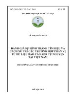 ĐÁNH GIÁ SỰ HÌNH THÀNH TÍN HIỆU VÀ CÁCH XỬ TRÍ CÁC TRƯỜNG HỢP PHẢN VỆ TRONG BÁO CÁO ADR VIỆT NAM