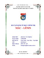 bài tập cơ học chính trị mác lê nin