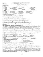 ĐỀ ôn LUYỆN THI tốt NGHIỆP THPT môn tiếng anh 12