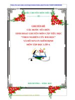 CHUYÊN ĐỀ CÁC BƯỚC TỔ CHỨC  SINH HOẠT CHUYÊN MÔN CẤP TIỂU HỌC “THEO NGHIÊN CỨU BÀI HỌC”  VÀ HỒ SƠ LƯU KIỂM ĐỊNH MÔN TẬP ĐỌC LỚP 4.