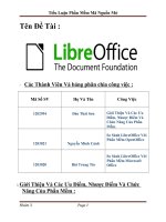 Tiểu Luận Phần Mềm Mã Nguồn Mở Chủ đề Libre Office