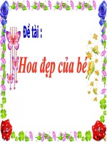 Giáo án ứng dụng công nghệ thông tin Khối Lá Đề tài: Hoa đẹp bé yêu