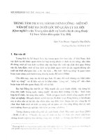 Trung tâm dịch vụ hành chính công - Một số vấn đề đặt ra dưới góc độ quản lý xã hội ( Qua nghiên cứu của Trung tâm dịch vụ hành chính công thuộc Ủy ban nhân dân quận Tây Hồ