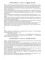 Đề cương ôn lý 10 học kì 1