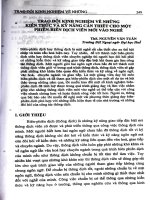 Trao đổi kinh nghiệm về những kiến thức và kỹ năng cần thiết cho một phiên-biên dịch viên mới vào nghề