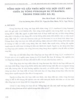 Tổng hợp và cấu trúc một vài hợp chất AZO chứa dị vòng furoxan đi từ safrol trong tinh dầu xá xị