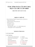 TÍNH TOÁN cầu BTCT DUL mặt cắt CHỮ t lắp GHÉP