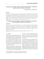 Ứng dụng giải thuật tối ưu phản ứng hóa học vào một số bài toán tối ưu trong kỹ thuật